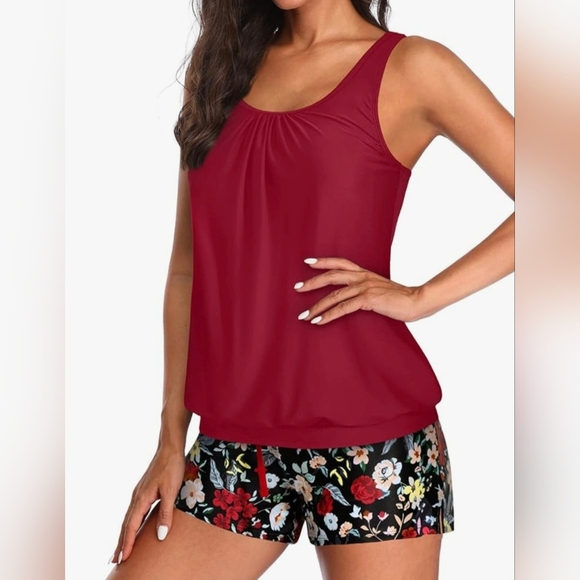 Aqua Eve Two Piece Women's Tankini #818 - Picture 7 of 11